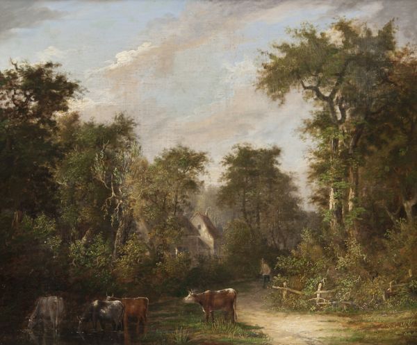 cattle-in-a-wooded-landscape