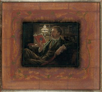 a-gentleman-reading-by-lamplight