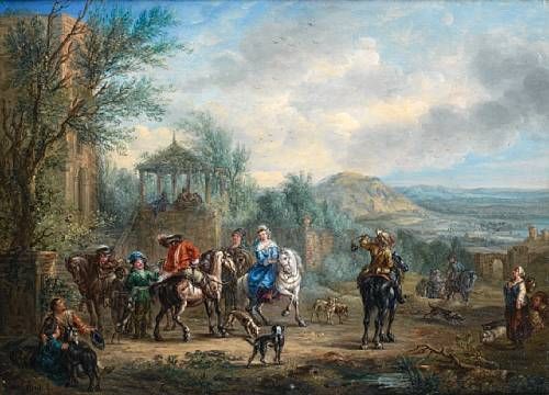 an-elegant-company-departing-for-the-hunt