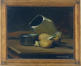 still-life-with-onions-pan-and-jug