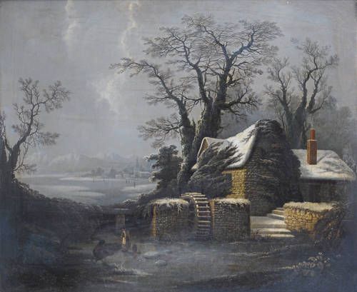 a-winter-landscape-with-a-watermill-beside-a-frozen-river