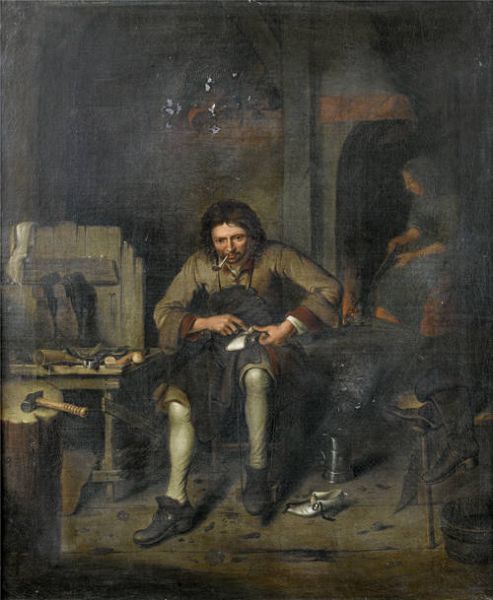 an-interior-with-a-cobbler-at-work