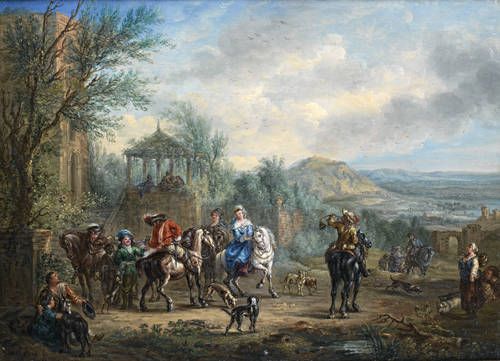 an-elegant-company-departing-for-the-hunt