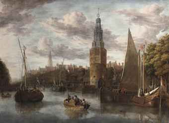 the-embarkation-of-the-troops-near-the-montelbaanstoren-at-the-oude-schans-amsterdam-the-scheepjesbrug-to-the-left-and-the-z