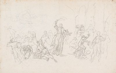 the-expulsion-of-the-money-changers-from-the-temple-four-figure-sketches-on-the-reverse