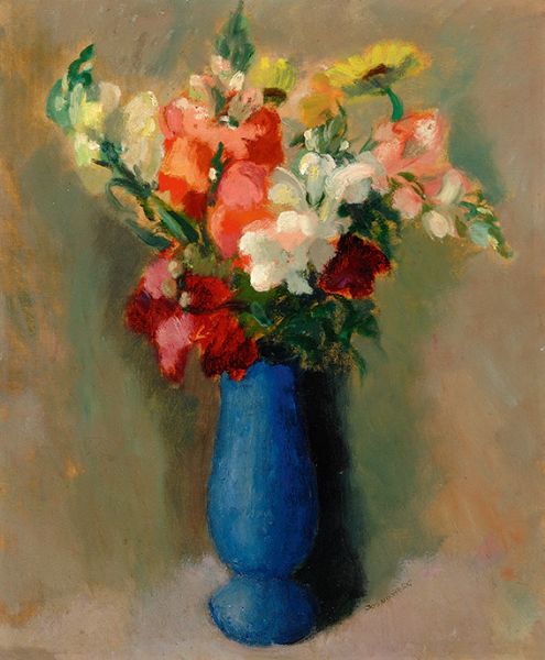 bloemen-in-een-blauwe-vaas