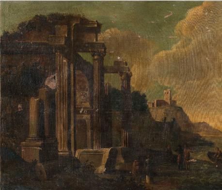 paysage-de-ruines-antiques-en-bordure-de-mer-anime-de-personnages