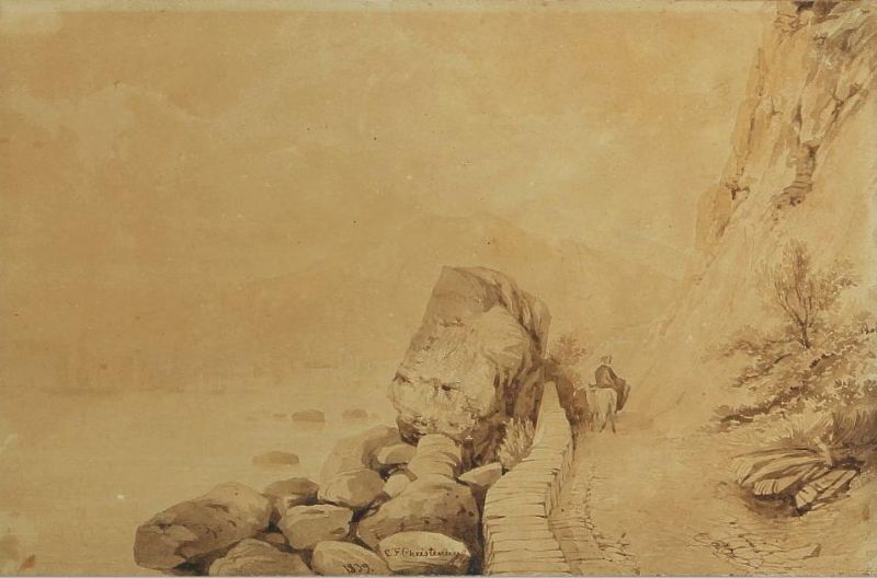 southern-european-mountain-landscape-with-a-woman-riddende-on-a-donkey