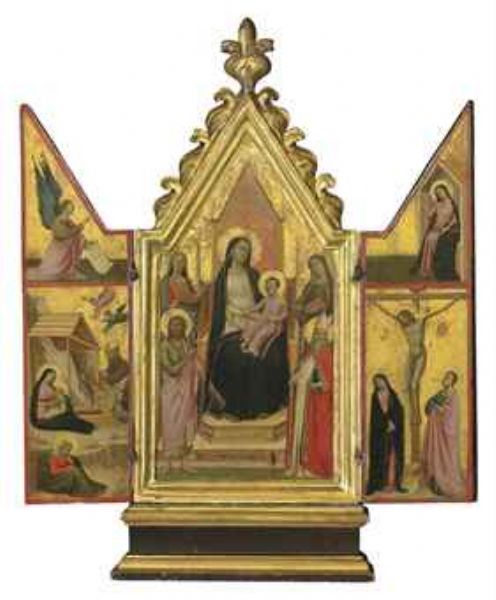 a-triptych-central-panel-the-madonna-and-child-enthroned-with-saints-wings-the-nativity-with-the-angel-of-the-annunciation