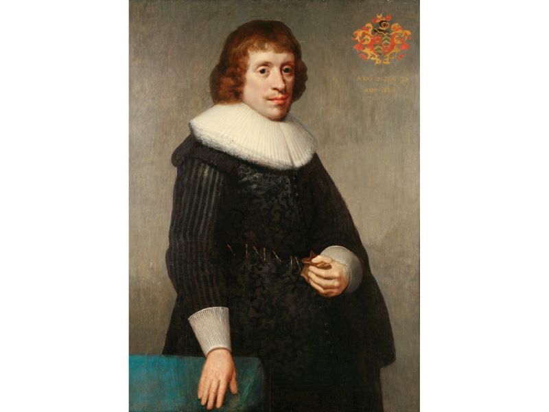 a-three-quarter-length-portrait-of-a-gentleman-wearing-a-white-lace-collar-and-black-lace-overdress