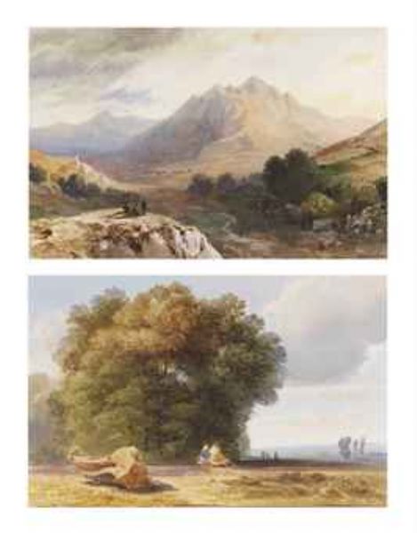 figures-resting-on-a-rocky-outcrop-in-an-extensive-mountainous-landscape-and-a-wooded-landscape-with-figures-resting-in-the-for