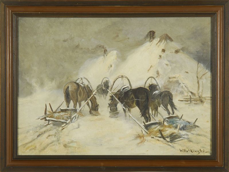 horses-pulling-hay-in-a-snow-covered-landscape-with-house