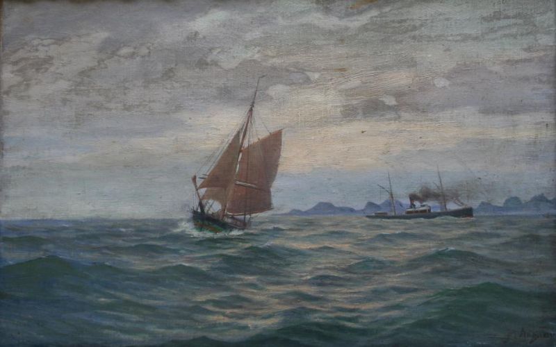 two-vessels-off-a-scandinavian-coast