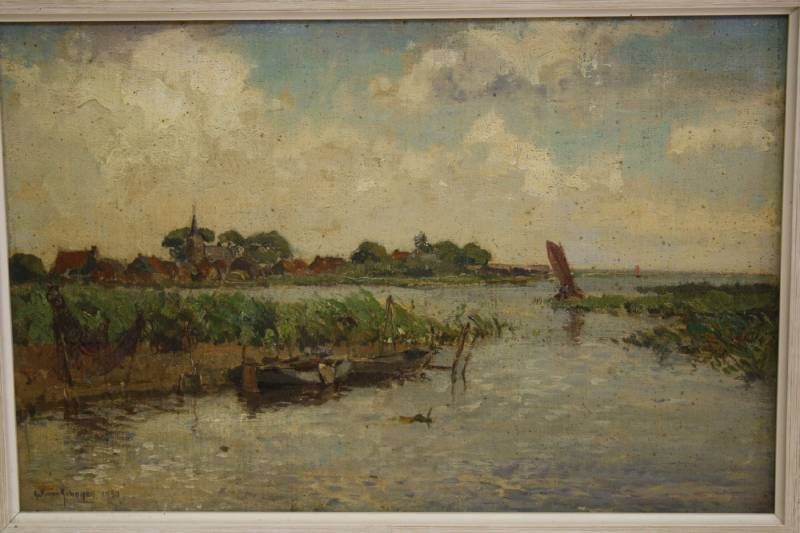 dorpje-aan-zomerse-polderplas