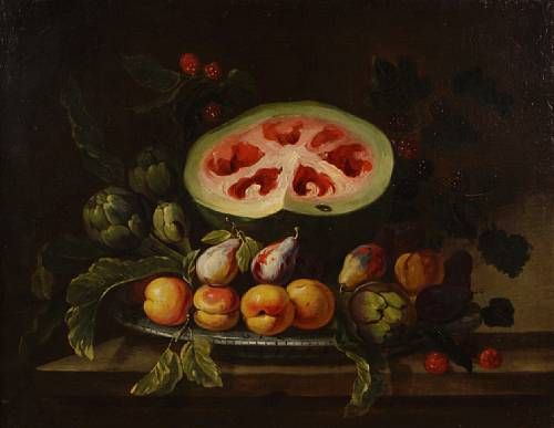 a-still-life-with-watermelon-and-peaches