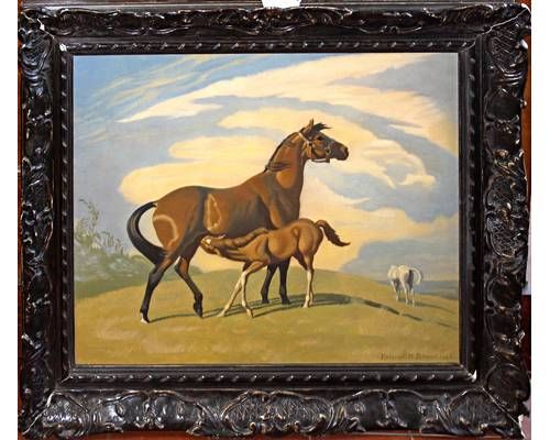 horse-and-foal-in-a-landscape