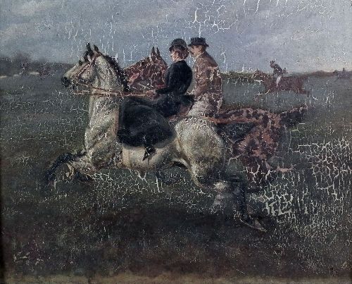 ware-brook-hunting-scene-with-two-figures-on-horseback