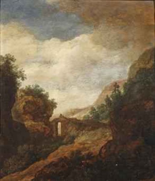 a-landscape-with-a-horse-rider-on-a-bridge