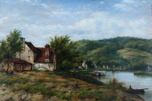 boats-on-a-river-next-to-cottages