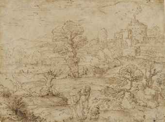 a-man-and-his-donkey-in-a-landscape