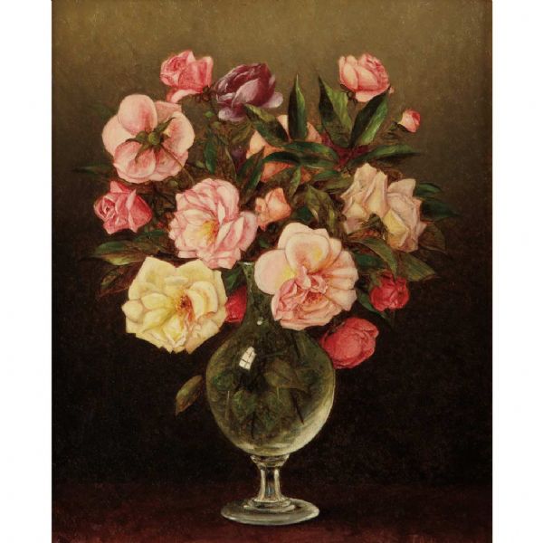 still-life-of-roses-in-a-glass-vase