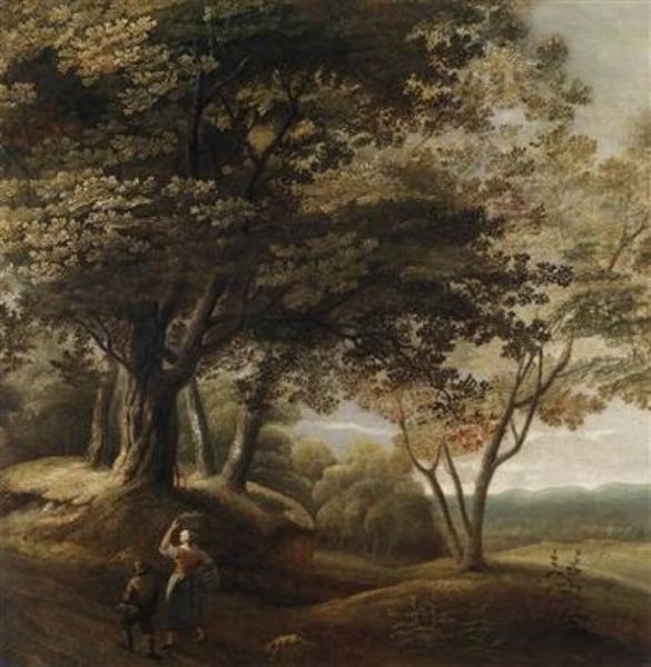 wooded-landscape-with-travellers
