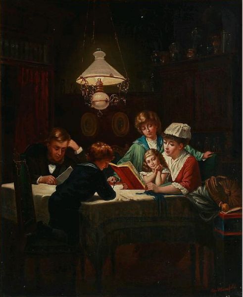 interior-with-a-nurse-reading-for-the-family