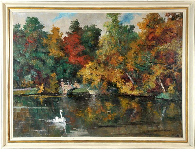 parklandschaft-des-nymphenburger-schlosses-in-munchen-mit-schwimmendem-schwan