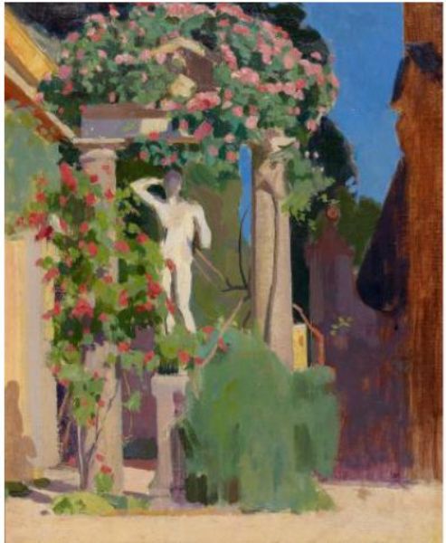 statue-antique-devant-une-villa