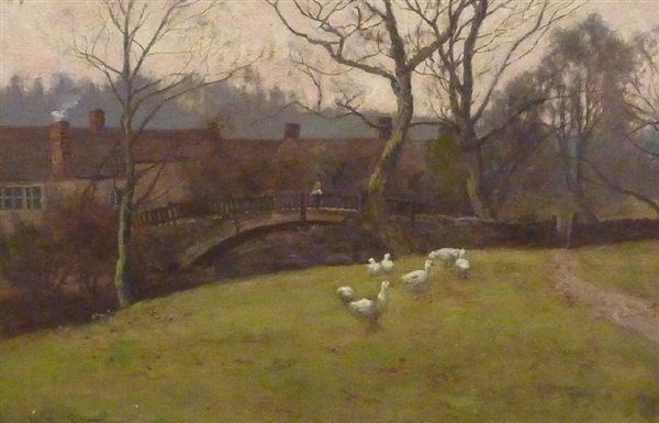 beckfoot-bridge-and-cottages-bingley-with-ducks-in-the-foreground