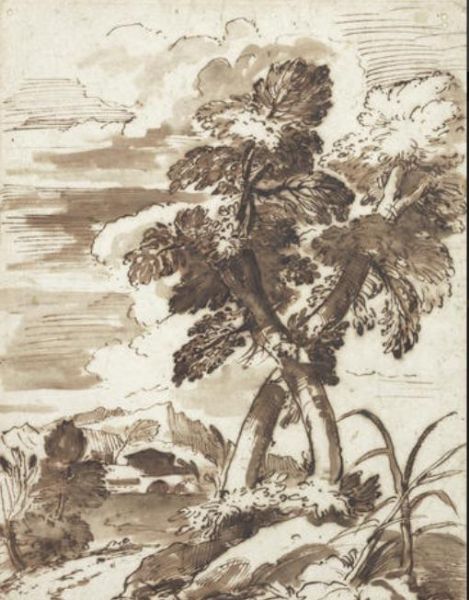 a-mountainous-landscape-with-two-intertwining-trees-in-the-foreground