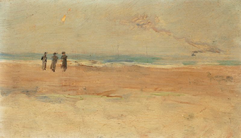 figures-at-the-shore-and-wave-study-a-double-sided-work