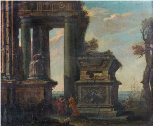 ruines-antiques-pres-d-un-port-mediterraneen