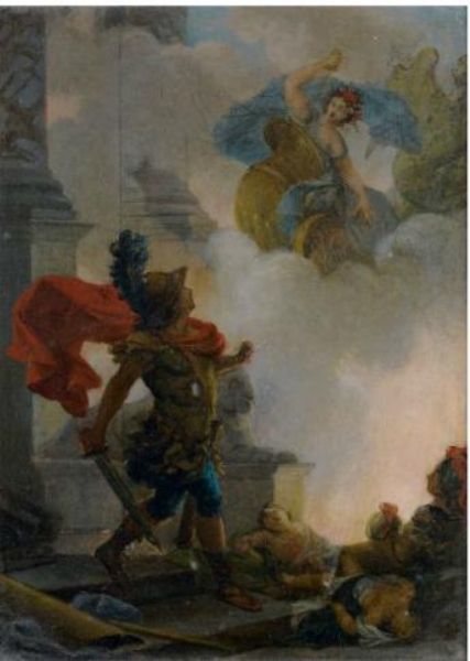 medee-apres-avoir-poignarde-les-deux-enfants-qu-elle-avait-eus-de-jason-met-le-feu-a-son-palais-et-se-sauve-a-athenes