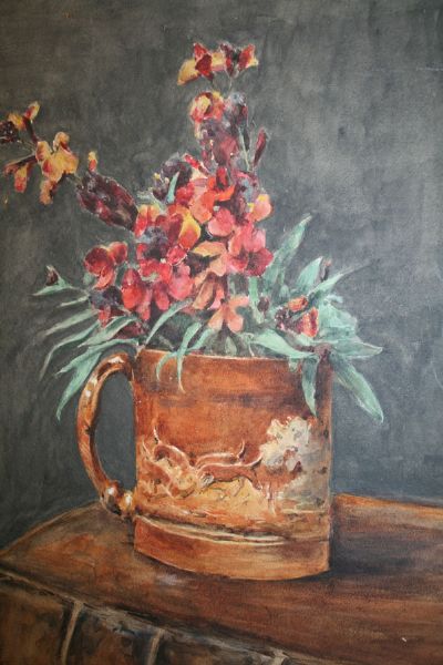 still-life-study-of-flowers-in-a-stoneware-hunting-tankard