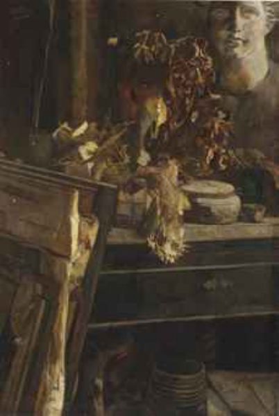 a-still-life-with-a-plaster-head-in-the-artist-s-studio