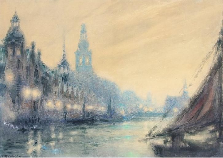 channel-scenery-from-copenhagen-with-the-stock-exchange-and-christiansborg-castle