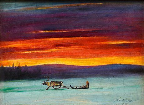 lapplander-and-polar-night-sky