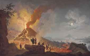 mount-vesuvius-erupting-by-night-seen-from-the-atrio-del-cavallo-with-spectators-in-the-foreground-a-panoramic-view-of-the-city