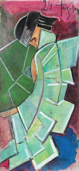 cubistic-abstract-painting-of-a-standing-woman-in-profile