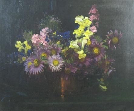 still-life-study-of-a-bowl-of-flowers-on-a-table-including-snapdragons-asters