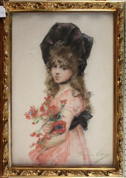 portrait-of-a-girl-holding-flowers