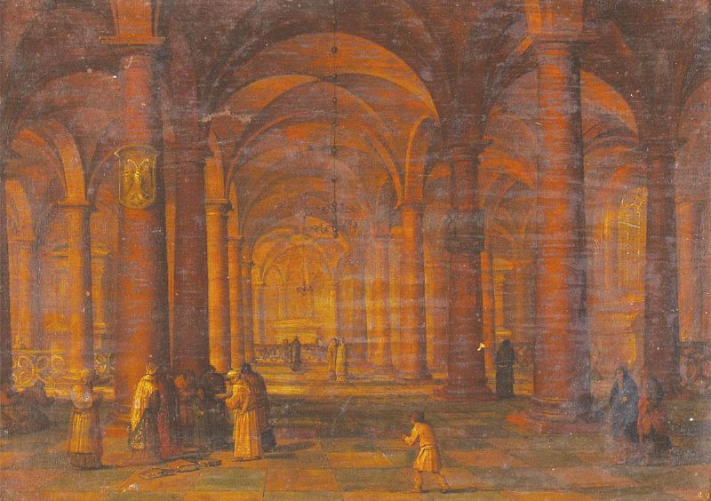 interior-of-a-gothic-church-with-elders-instructing-laity