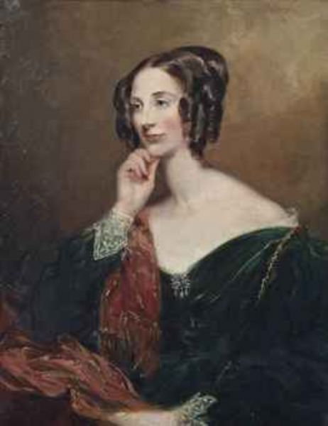 portrait-of-lady-charlotte-penelope-sturt-1802-1879-half-length-in-a-green-dress-with-lace-cuffs-and-a-red-and-gold-wrap