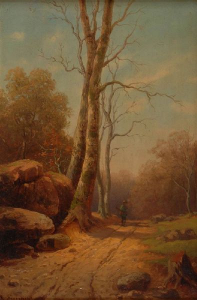 jager-auf-dem-waldweg