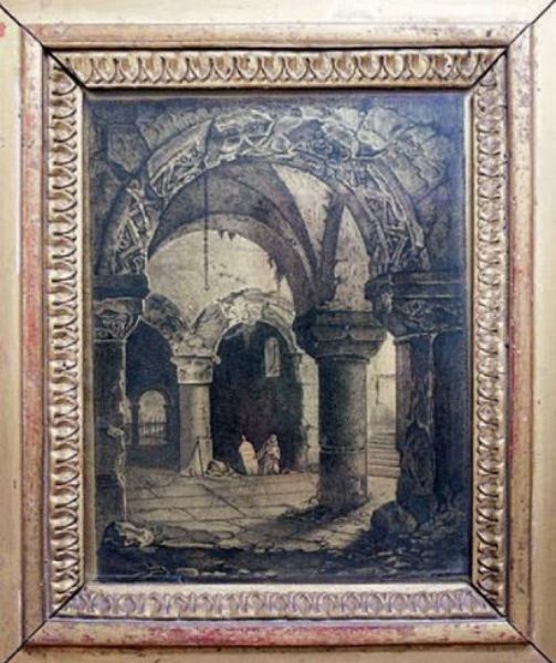 scene-gothique-moine-agenouille-dans-une-crypte-paris