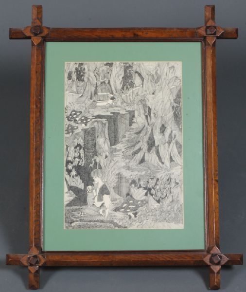 an-abstract-fanciful-study-of-a-subterranean-world-amongst-a-stylised-woodland