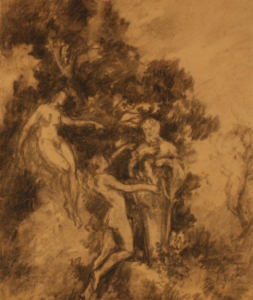 fauns-and-a-satyr-in-a-wooded-landscape