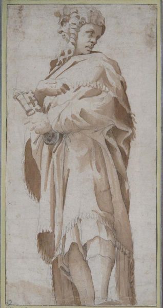 study-of-a-man-wearing-a-mask-holding-a-large-key
