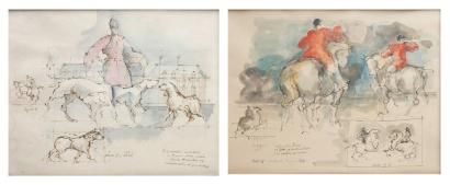 a-la-tombee-de-la-nuit-le-piqueur-et-ses-chiens-1897-la-fin-de-la-chasse-en-foret-de-fontainebleau-a-la-tombee-de-la-nuit